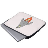 Graue Rakete Laptopschutzhülle (Vorne Knopf)