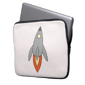 Graue Rakete Laptopschutzhülle (Vorderseite Links)