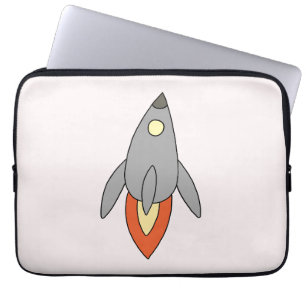 Graue Rakete Laptopschutzhülle