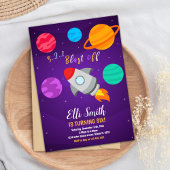 Graue Raketenexplosion vom Geburtstag Einladung