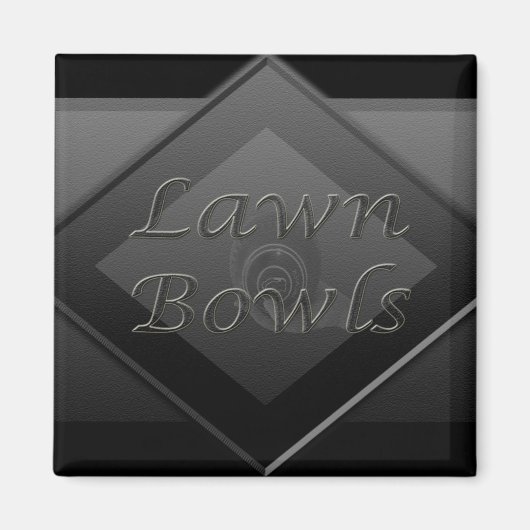 Graue Rasenbowls Abmessungen, Magnet (Vorne)