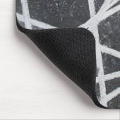 Graue Räume des weißen Streifenschwarzen abstrakt Mousepad (Ecke)