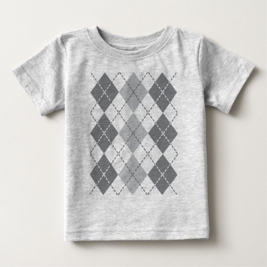 Graue Raute Baby T-shirt (Vorderseite)