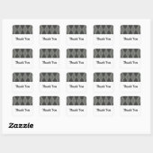 Graue Raute Hochzeit Danke Stickers (Blatt)