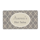 Graue Raute Kitchen Labels (Vorne)