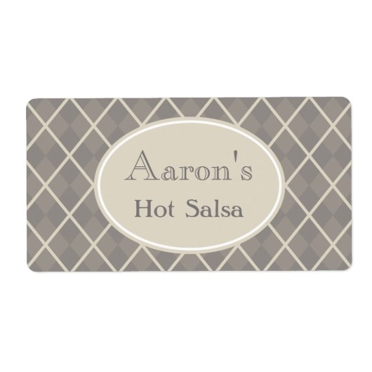 Graue Raute Kitchen Labels (Vorne)