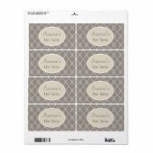 Graue Raute Kitchen Labels (Vorne)