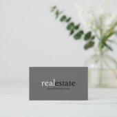 Graue Real Anwesen Agent Business Card Visitenkarte (Stehend Vorderseite)