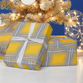 Graue rechteckige Abstrakte Kunst Geschenkpapier