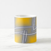 Graue rechteckige Abstrakte Kunst Kaffeetasse (Mittel)