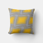 Graue rechteckige Abstrakte Kunst Kissen (Vorderseite)