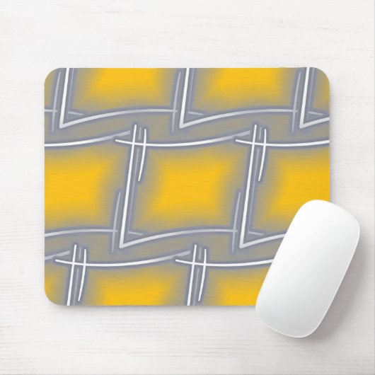 Graue rechteckige Abstrakte Kunst Mousepad (Mit Mouse)