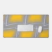 Graue rechteckige Abstrakte Kunst Schreibtischunterlage (Tastatur & Maus)