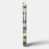 Graue rechteckige, geschnitzte und gefärbte Stücke Case-Mate iPhone Hülle (Rückseite / Links)