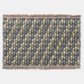 Graue rechteckige, geschnitzte und gefärbte Stücke Decke (Vorderseite)