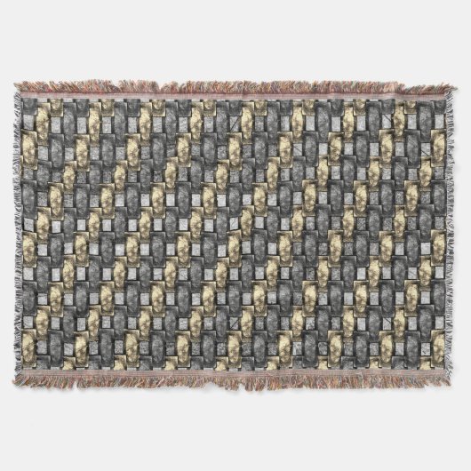 Graue rechteckige, geschnitzte und gefärbte Stücke Decke (Vorderseite)