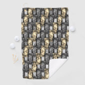 Graue rechteckige, geschnitzte und gefärbte Stücke Golfhandtuch (Insitu)