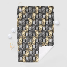 Graue rechteckige, geschnitzte und gefärbte Stücke Golfhandtuch