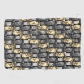 Graue rechteckige, geschnitzte und gefärbte Stücke Golfhandtuch (Horizontal)