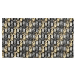 Graue rechteckige, geschnitzte und gefärbte Stücke Kissenbezug