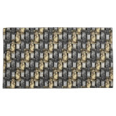 Graue rechteckige, geschnitzte und gefärbte Stücke Kissenbezug (Vorderseite-Rechts)