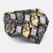 Graue rechteckige, geschnitzte und gefärbte Stücke Krawatte (Gerollt)