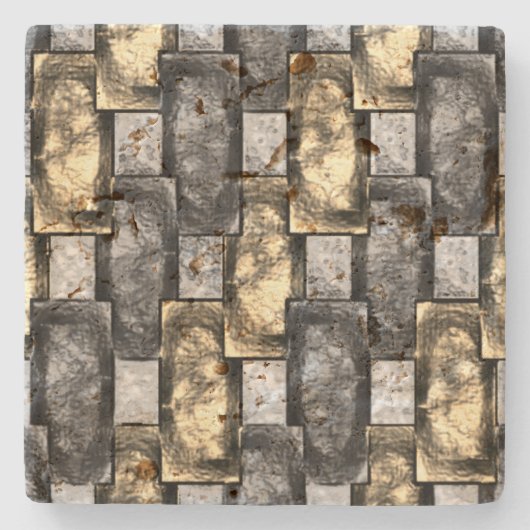 Graue rechteckige, geschnitzte und gefärbte Stücke Steinuntersetzer (Vorderseite)