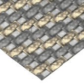 Graue rechteckige, geschnitzte und gefärbte Stücke Tischdecke (Schrägansicht)