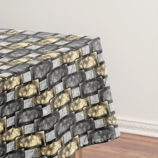 Graue rechteckige, geschnitzte und gefärbte Stücke Tischdecke (Beispiel)