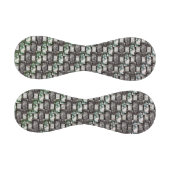 Graue rechteckige, geschnitzte und grün gefärbte S Baseball (Paneele)