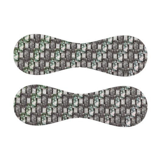 Graue rechteckige, geschnitzte und grün gefärbte S Baseball (Paneele)