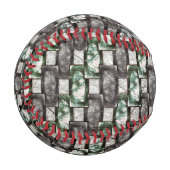 Graue rechteckige, geschnitzte und grün gefärbte S Baseball (Vorderseite Links)