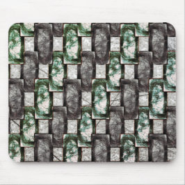 Graue rechteckige, geschnitzte und grün gefärbte S Mousepad
