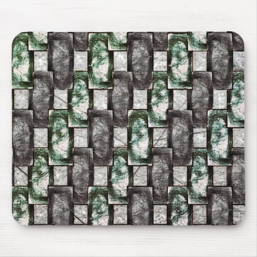Graue rechteckige, geschnitzte und grün gefärbte S Mousepad (Vorne)