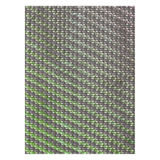 Graue rechteckige, geschnitzte und grün gefärbte S Tischdecke (Vorderseite)