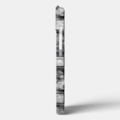 Graue rechteckige Teller, geschnitzt und gefärbt Case-Mate iPhone Hülle (Rückseite / Links)