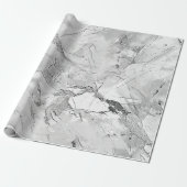 Graue "Regal Stone Vein" Marmortextur Wrapping Pa Geschenkpapier (Ungerollt)