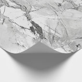 Graue "Regal Stone Vein" Marmortextur Wrapping Pa Geschenkpapier (Ecke)