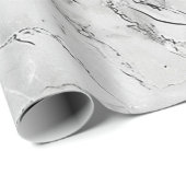 Graue "Regal Stone Vein" Marmortextur Wrapping Pa Geschenkpapier (Rolleneckpunkt)