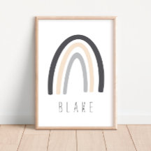 Graue Regenbogenbezeichnung Kinderzimmer Decor Pos