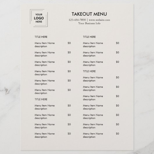 Graue Restaurant-Logo-Abholmenü-Flugblatt-Design Flyer (Vorne)