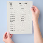 Graue Restaurant-Logo-Abholmenü-Flugblatt-Design Flyer (Hand)