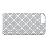 Graue Retro Waves Case-Mate iPhone Hülle (Rückseite (Horizontal))