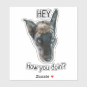 Graue Rinder-Hunde Aufkleber (Blatt)