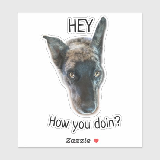 Graue Rinder-Hunde Aufkleber (Blatt)