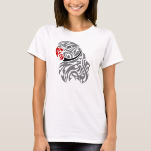 Graue ringneck Papageientätowierung T-Shirt