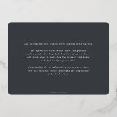 Graue RN Asclepius Abschluss Foto Ankündigung (Rückseite)