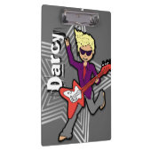 Graue Rockstar-Gitarre Blonde-Name-Zwischenablage Klemmbrett (Rechts)