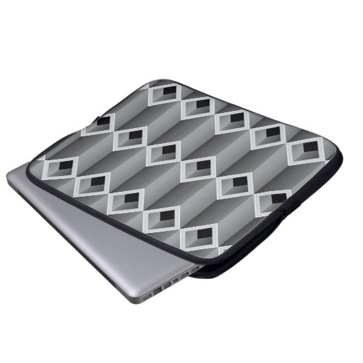 Graue Rohre übereinander - nahtloser Backgro Laptopschutzhülle (Vorne Knopf)