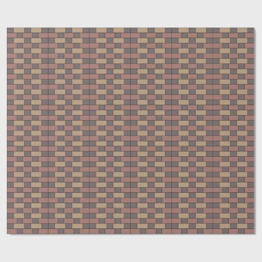 Graue rosa Backsteinwand Geschenkpapier (Flach)